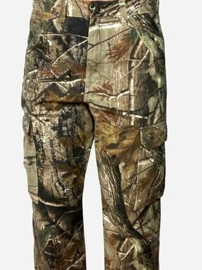 Men's Vintage Wrangler Camo Cargo Pants - Realtree-Style Brown/Green